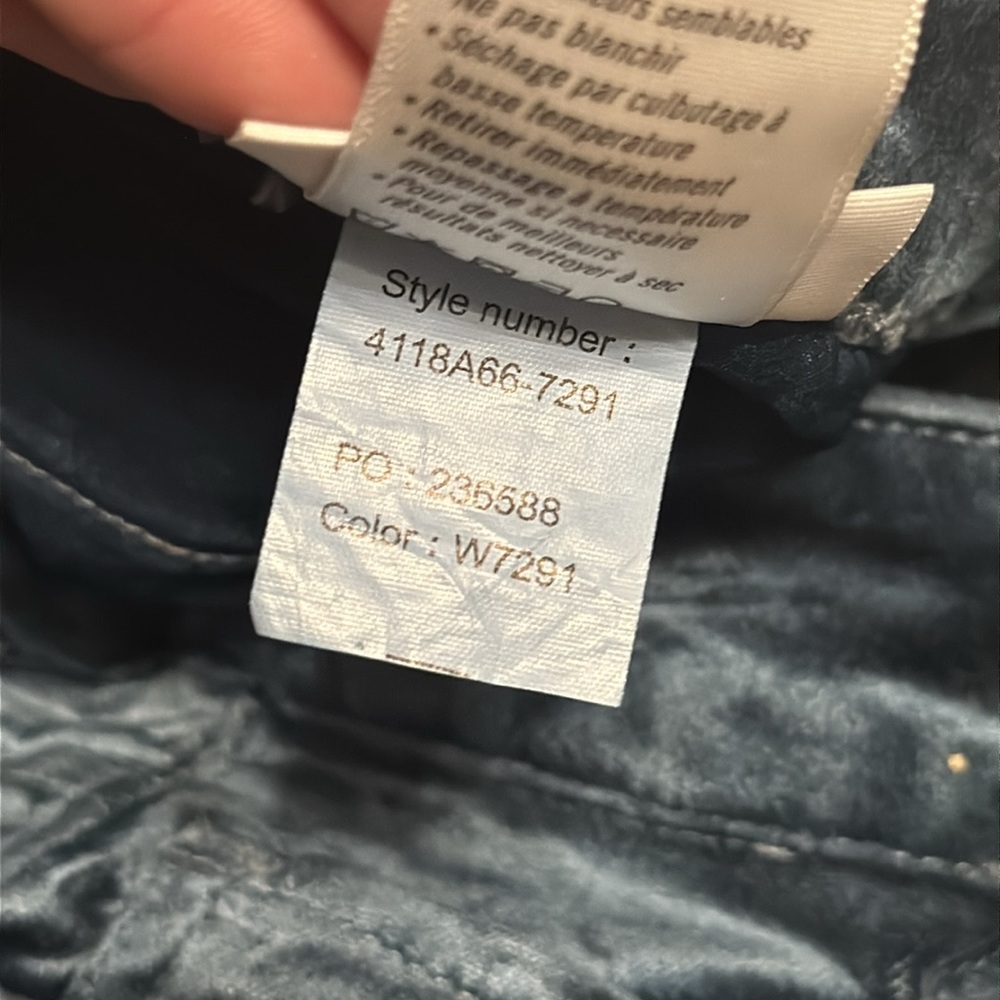 Paige-Velvet Pants Hoxton  blue  Button Front Excellent Condition size READ! - Picture 16 of 16